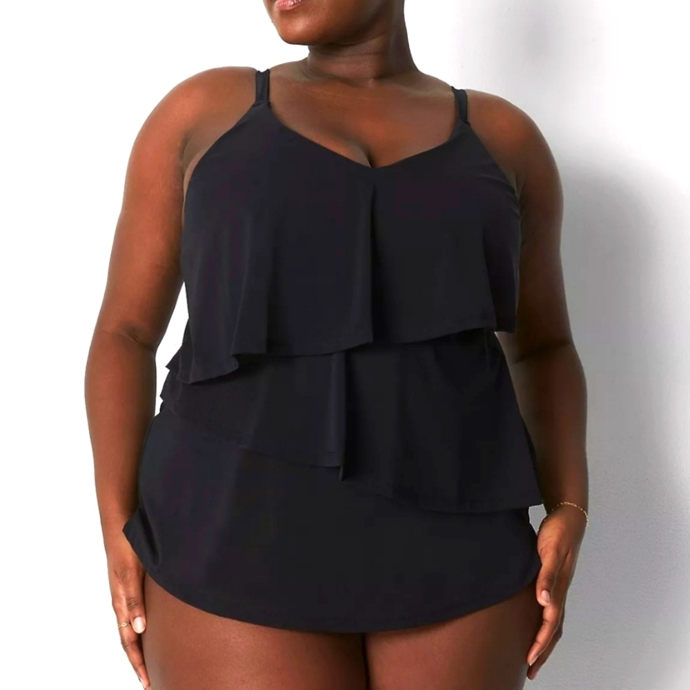 No-Wire 3-Tier Swim Tankini